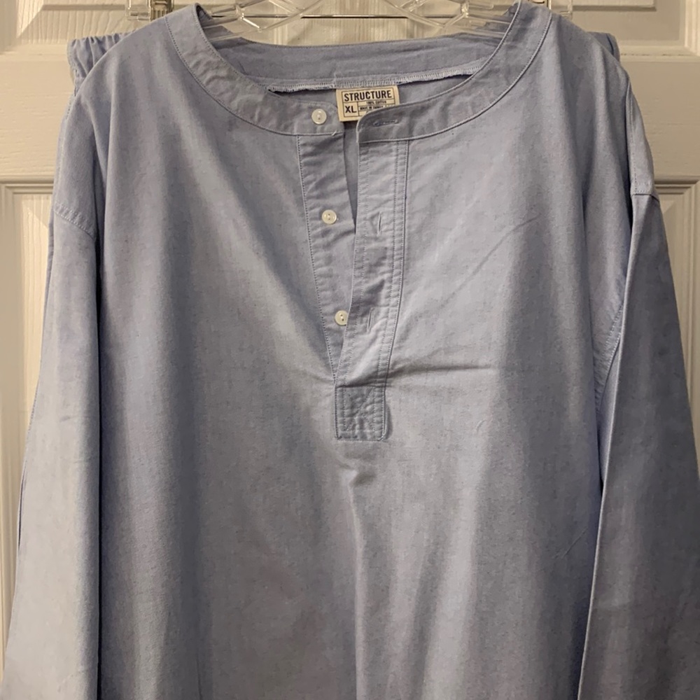 STRUCTURE CHAMBRAY LOUNGE/CASUAL/LEISURE SET SZ XL 100%COTTON:ELASTIC-DRAWSTRING